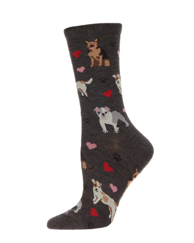 Canine Friends Bamboo Blend Crew Sock sold by MeMoi