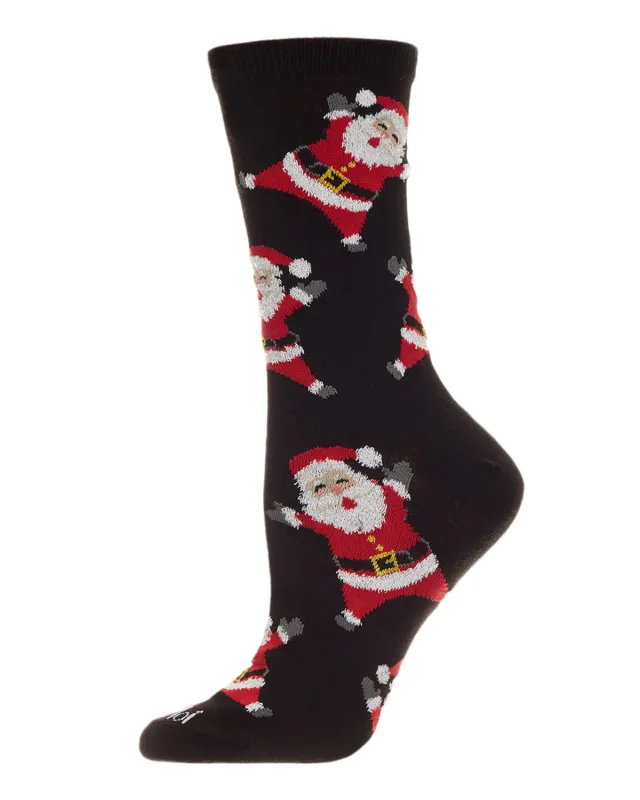 Women's All Over Santa Holiday Crew Socks sold by MeMoi