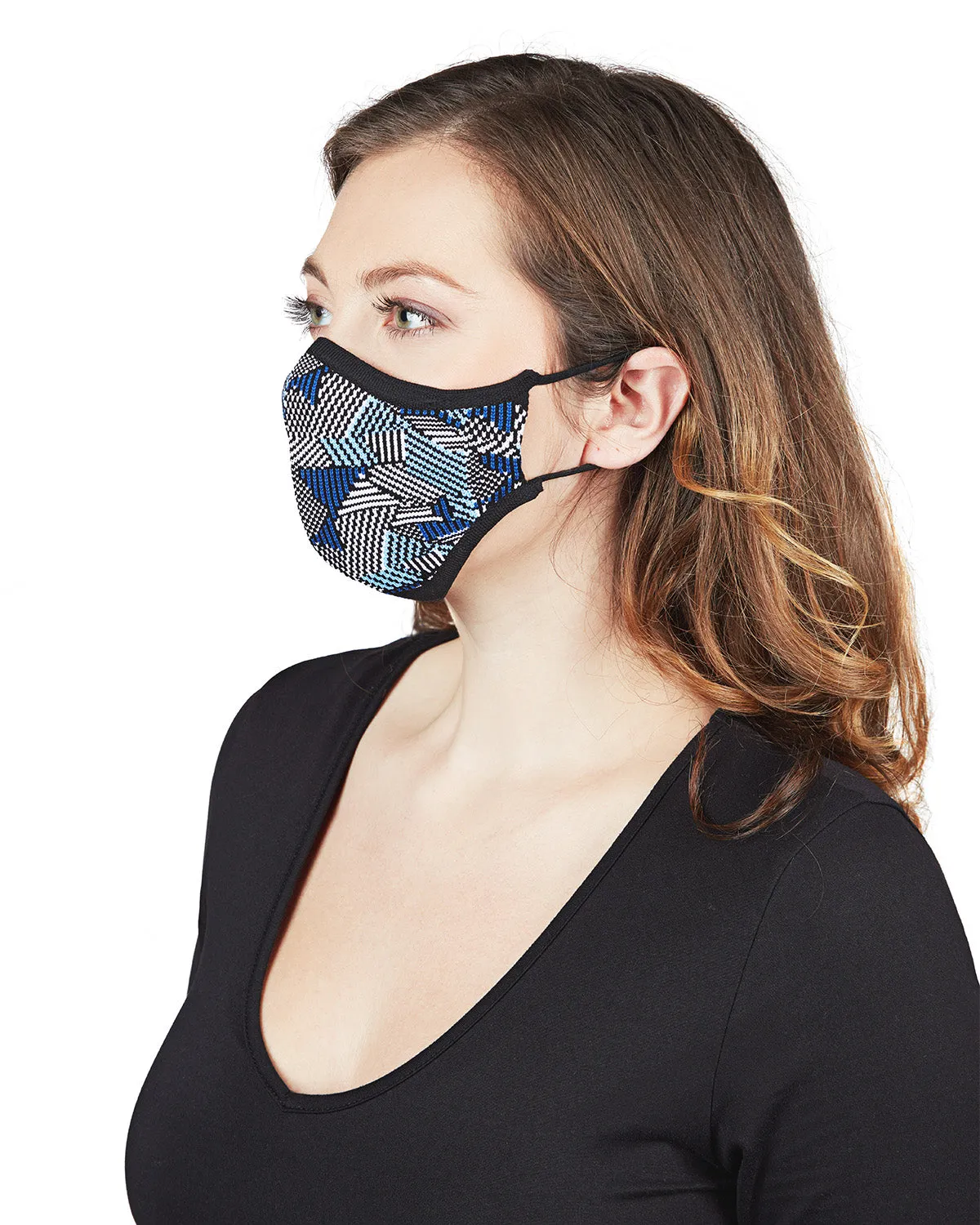 Geometric Print Unisex Face Covering sold by MeMoi product image thumbnail 2