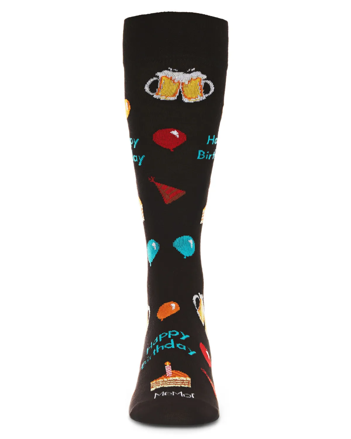 Men's "Happy Birthday" Rayon from Bamboo Blend Novelty Crew Sock sold by MeMoi product image thumbnail 2