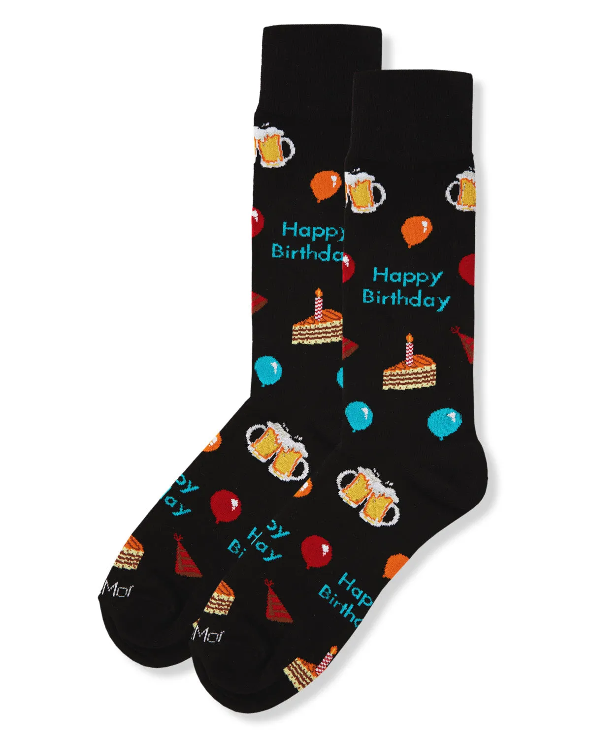 Men's "Happy Birthday" Rayon from Bamboo Blend Novelty Crew Sock sold by MeMoi product image thumbnail 3