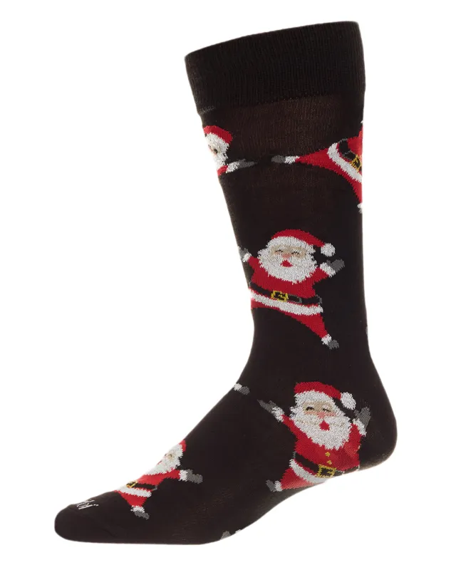 Men's All Over Santa Claus Holiday Novelty Crew Socks sold by MeMoi