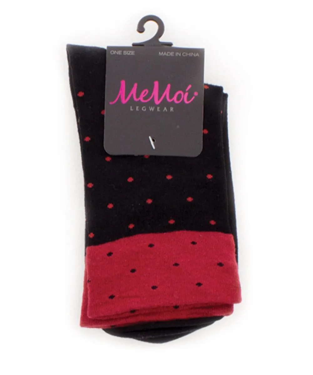 Contrast Dot Cotton Blend Ankle Socks sold by MeMoi product image thumbnail 3
