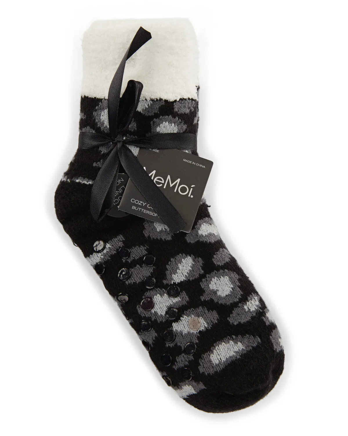 Leopard Print Yummy Fuzzy Sock sold by MeMoi product image thumbnail 4