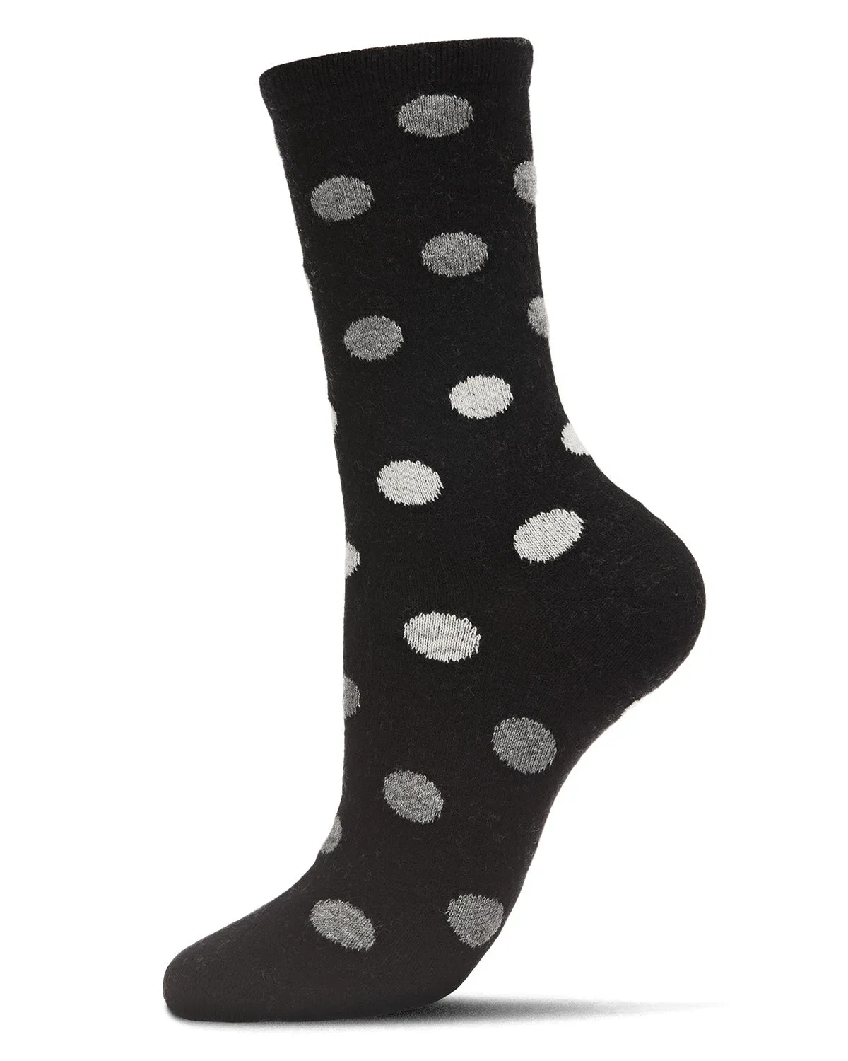Women's Multi Shade Polka Dot Cashmere Blend Crew Socks sold by MeMoi
