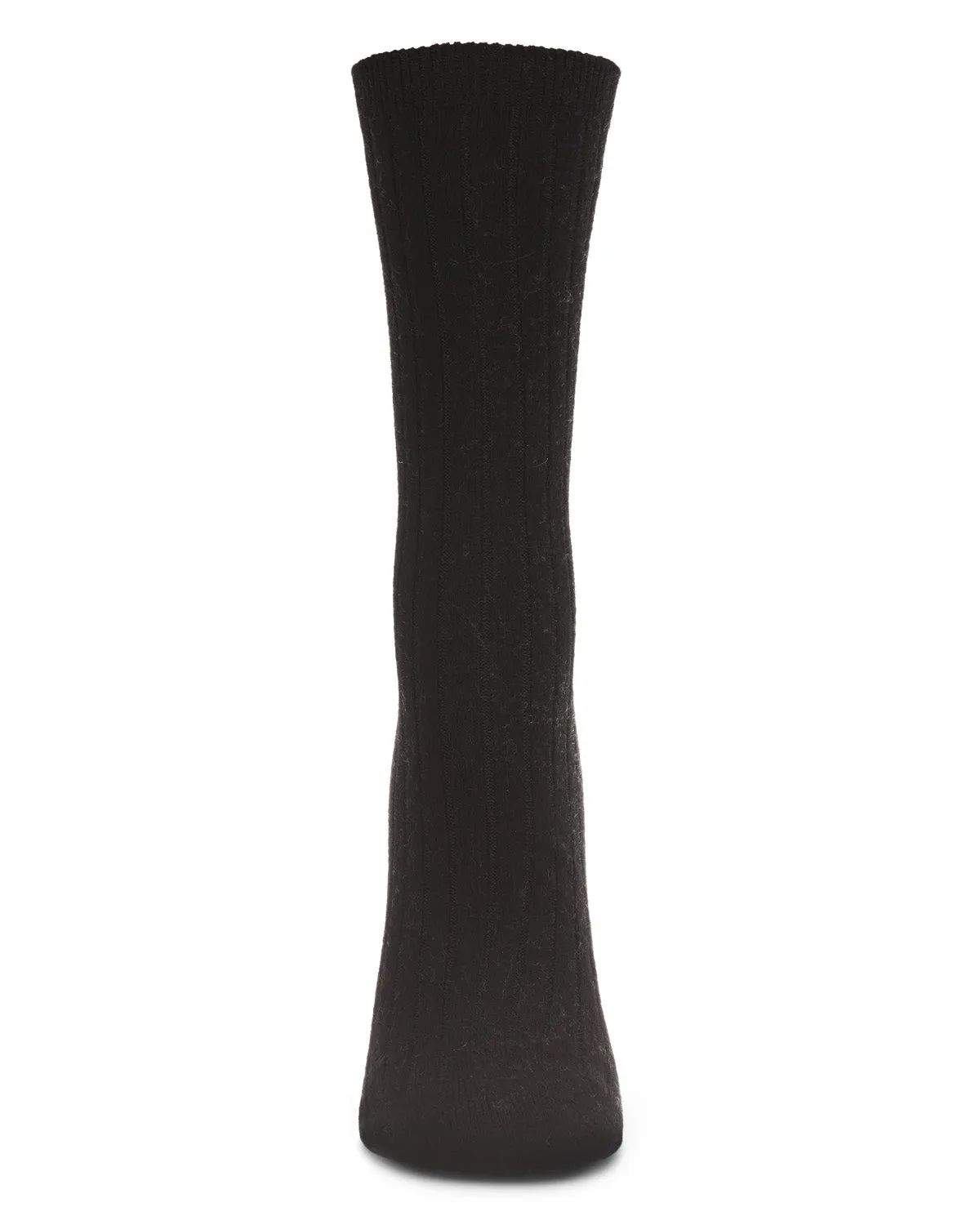 Women's Soft Solid Luxe Ribbed Cashmere Blend Crew Socks sold by MeMoi product image thumbnail 2