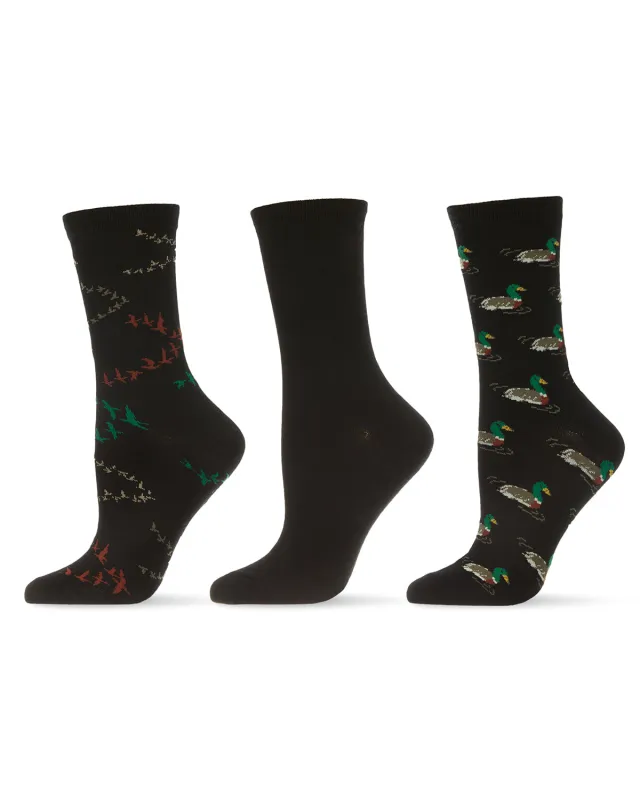 Ducks Bamboo Blend Crew 3 Pair Pack sold by MeMoi