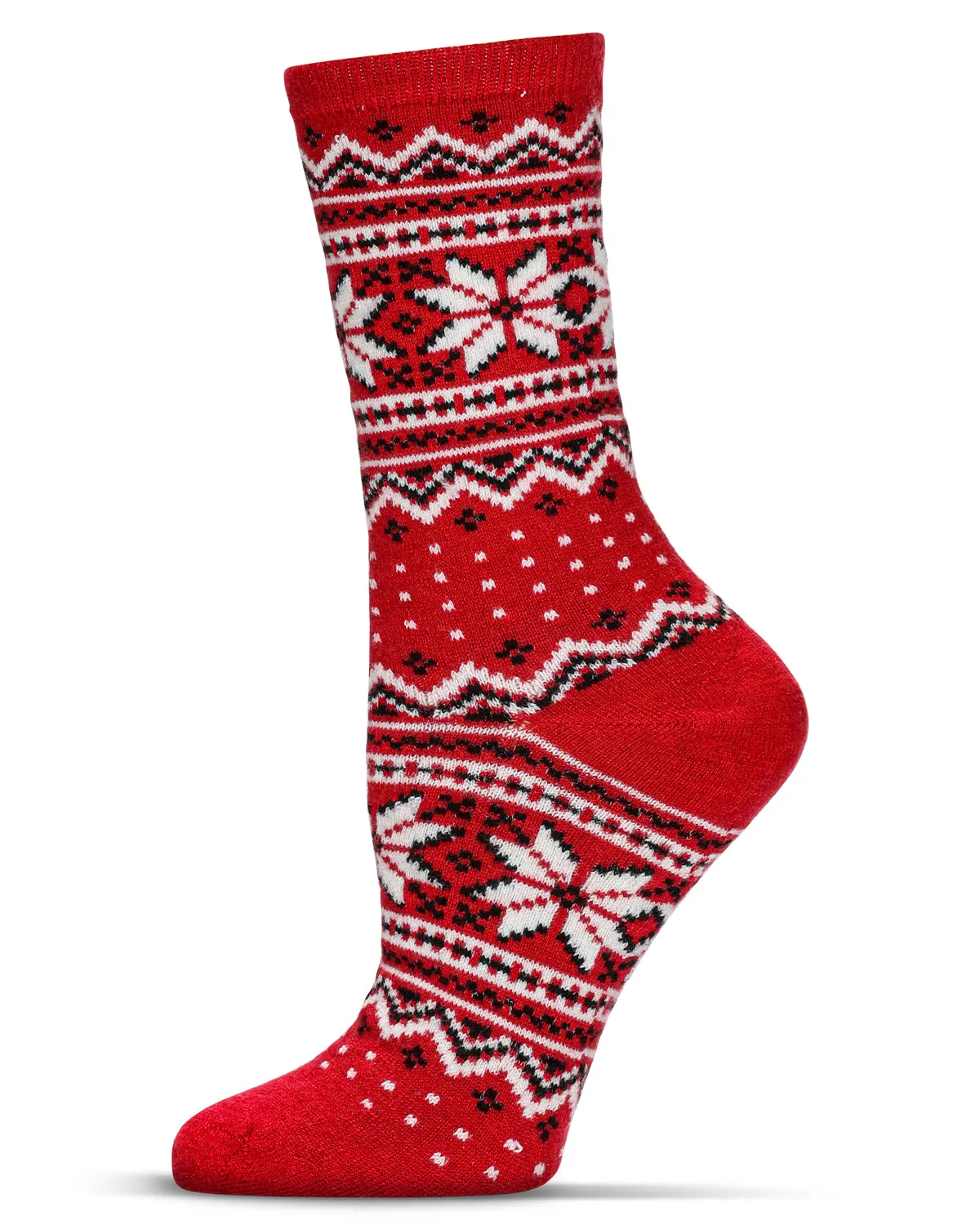 Women's Soft Fair Isle Cashmere Blend Crew Socks sold by MeMoi product image thumbnail 5