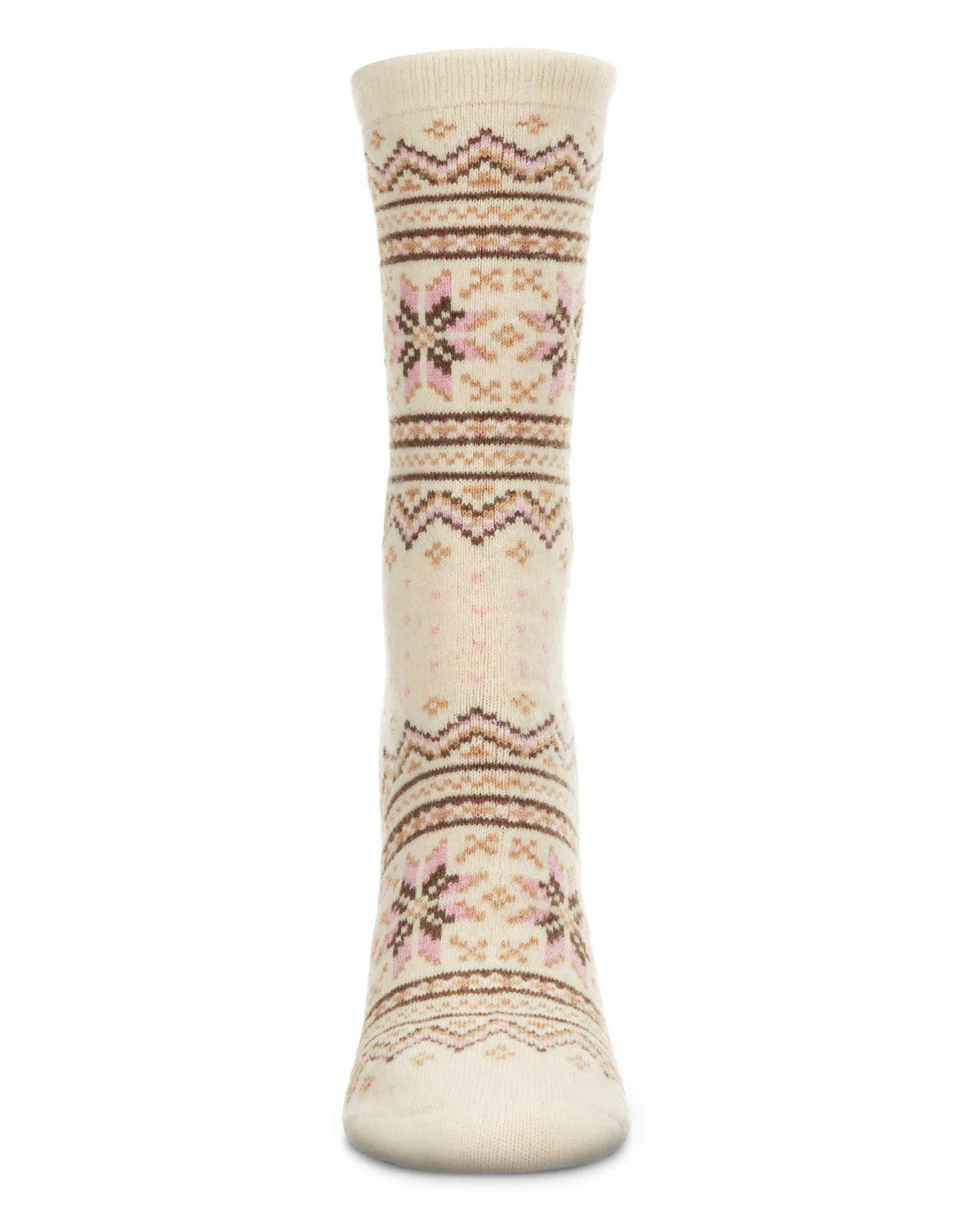 Women's Soft Fair Isle Cashmere Blend Crew Socks sold by MeMoi product image thumbnail 2