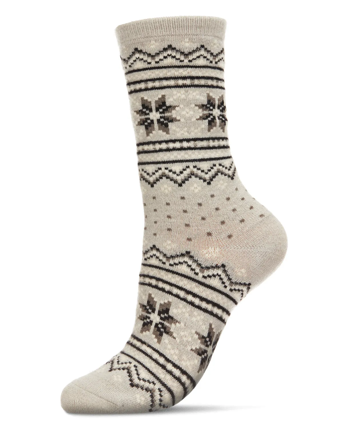 Women's Soft Fair Isle Cashmere Blend Crew Socks sold by MeMoi product image thumbnail 3