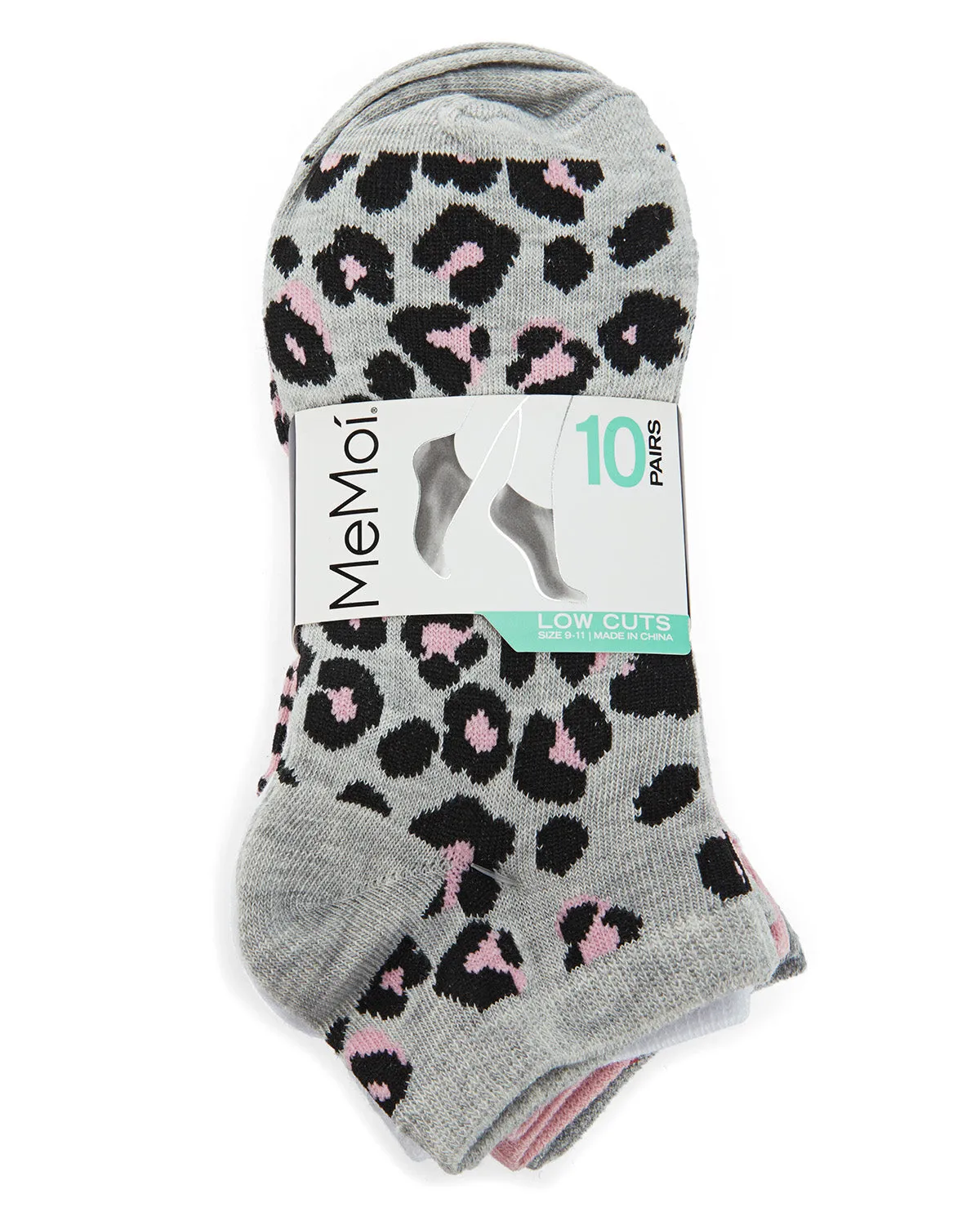 Women's 10 Pair Pack Leopard Print Low Cut Socks sold by MeMoi product image thumbnail 2