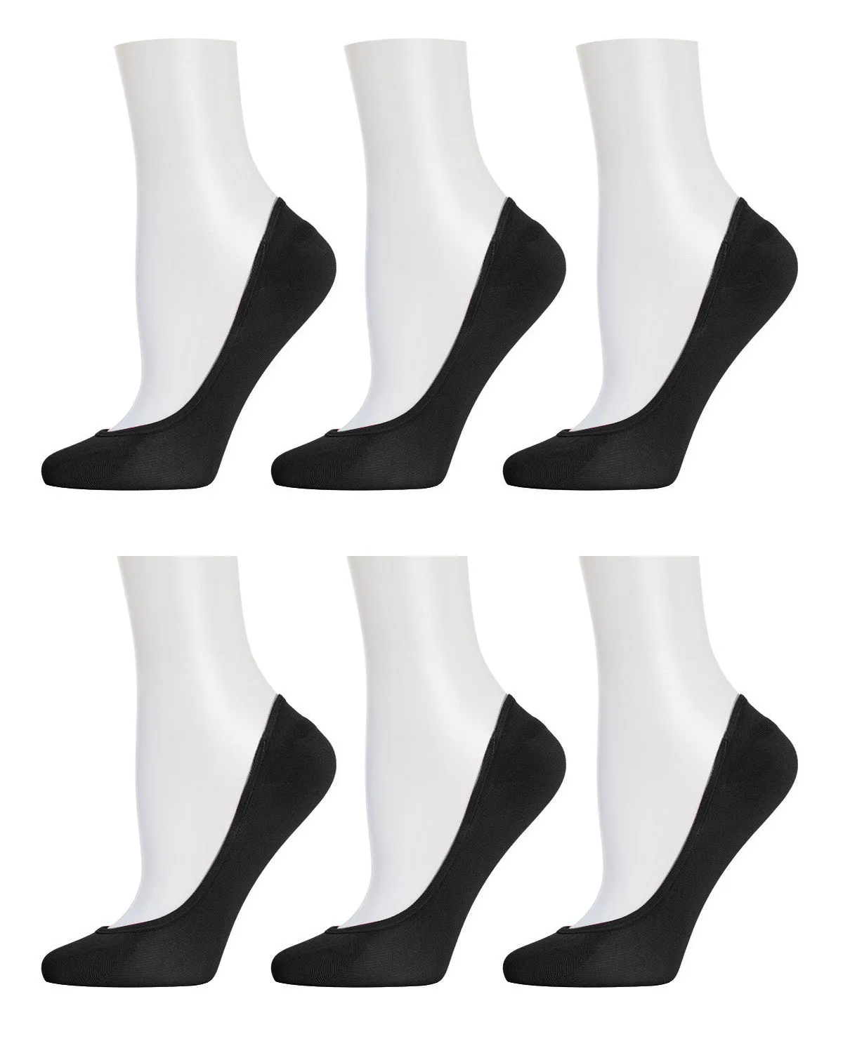 Women's 6 Pair Pack Barely There Micro Liner No-Show Socks sold by MeMoi product image thumbnail 3