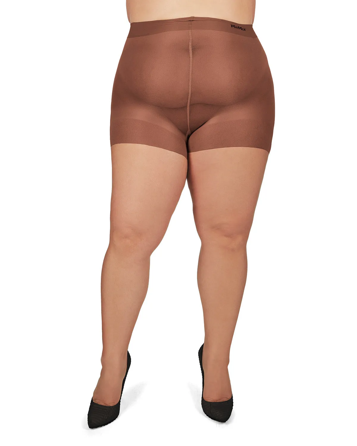 Plus Size Curvy Ultra Sheer Control Top Pantyhose sold by MeMoi product image thumbnail 4