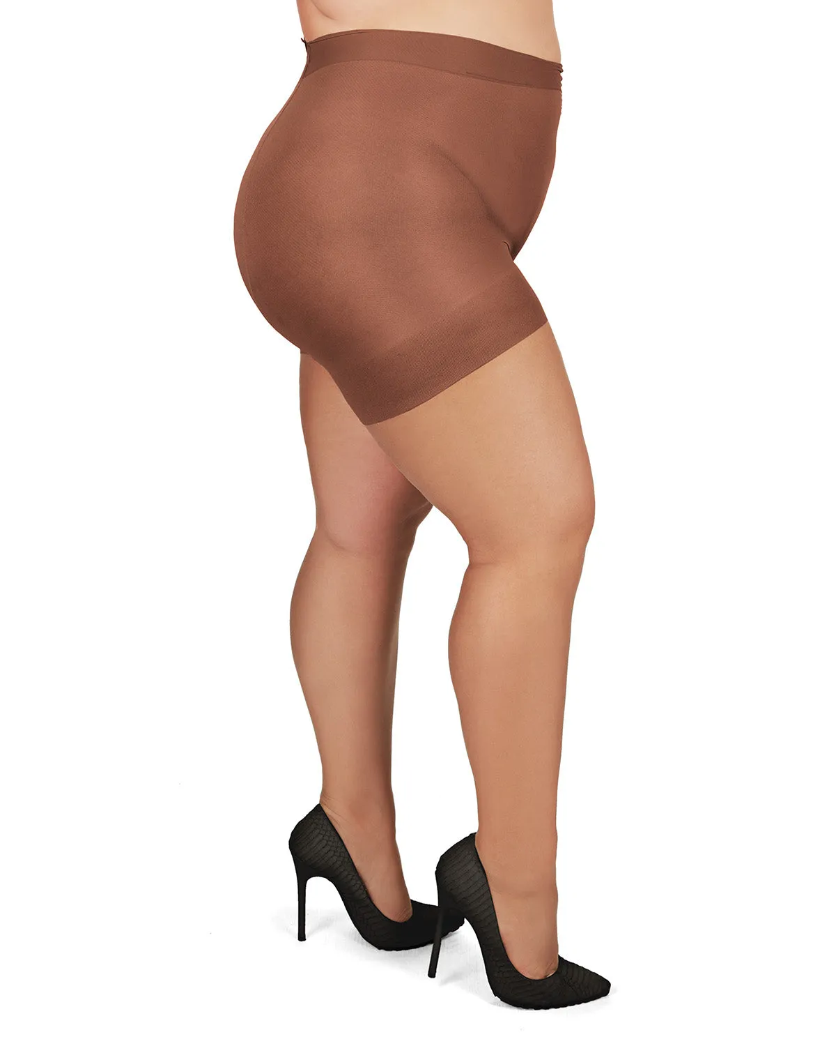 Plus Size Curvy Ultra Sheer Control Top Pantyhose sold by MeMoi product image thumbnail 3