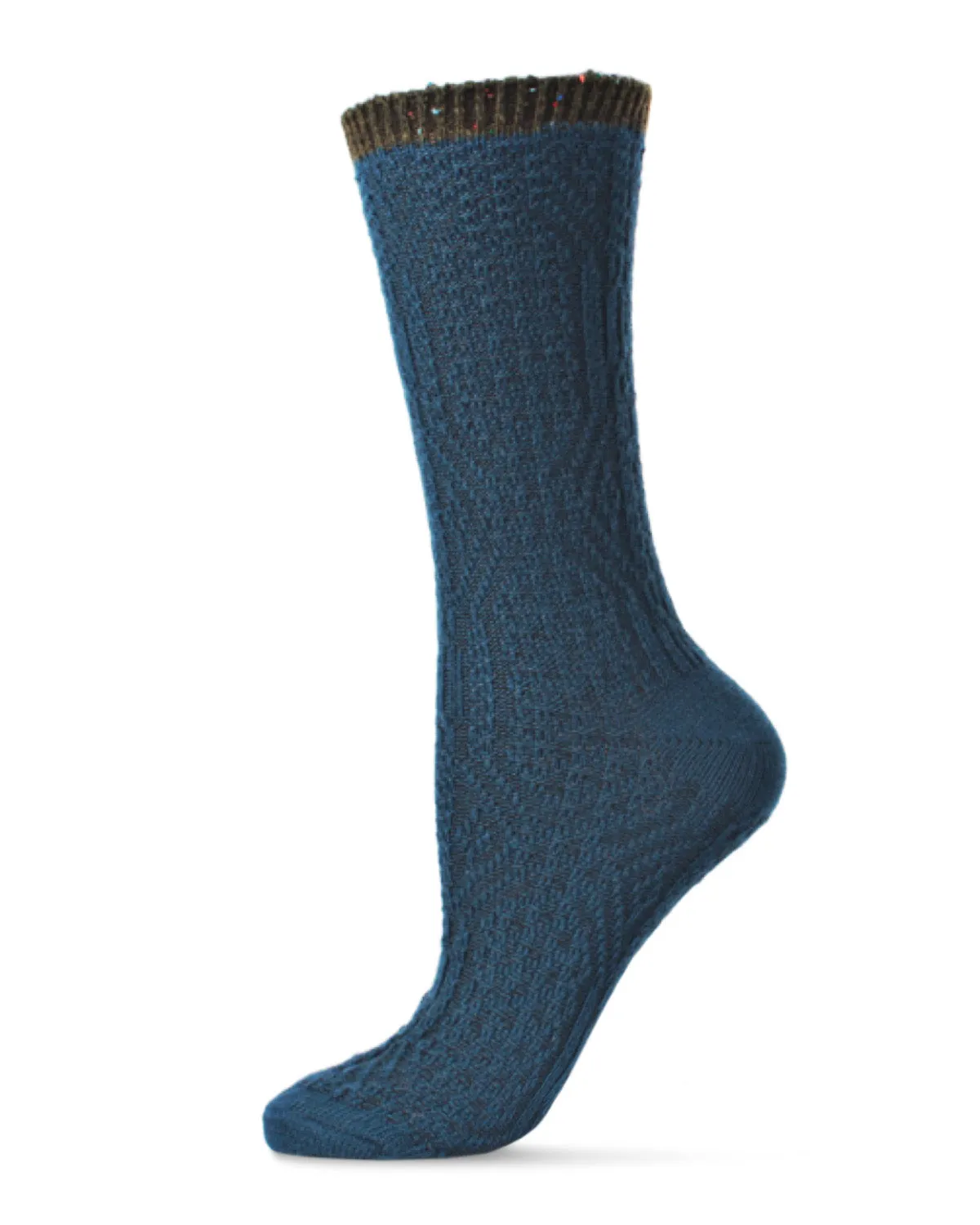 Speckled Colorblock Cotton Blend Crew Sock 2 Pair Pack sold by MeMoi