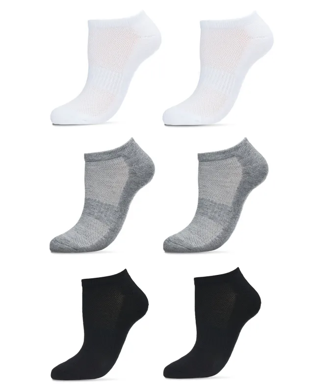 Women's 6 Pair Pack Sports Half Cushioned Low Cut Socks sold by MeMoi