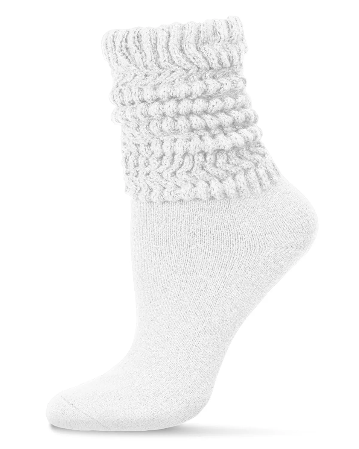 Women's Wide Ribbed Cotton Blend Slouch Crew Socks sold by MeMoi product image thumbnail 5