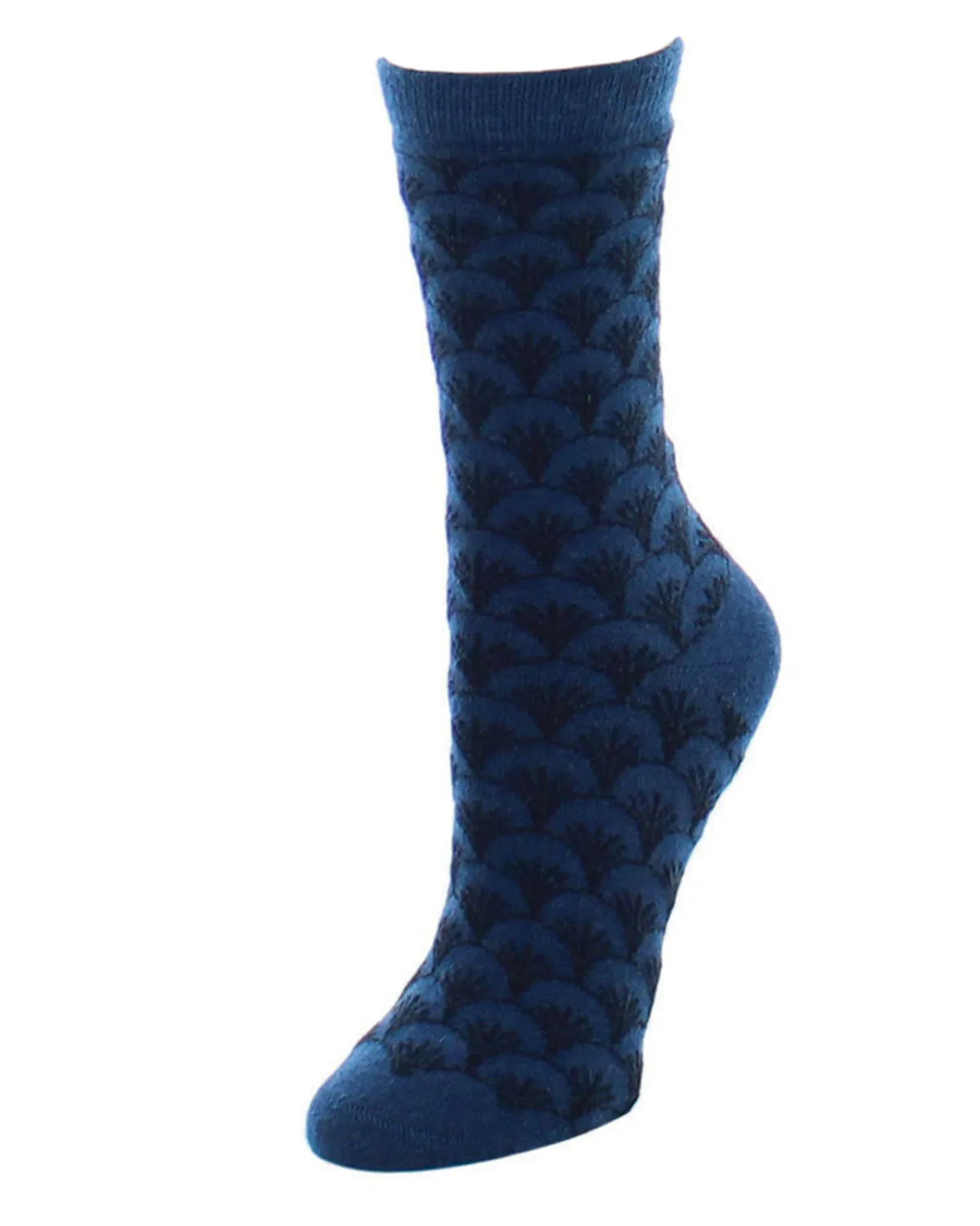 Women's Fretwork Geometric Cashmere Blend Crew Socks sold by MeMoi product image thumbnail 2