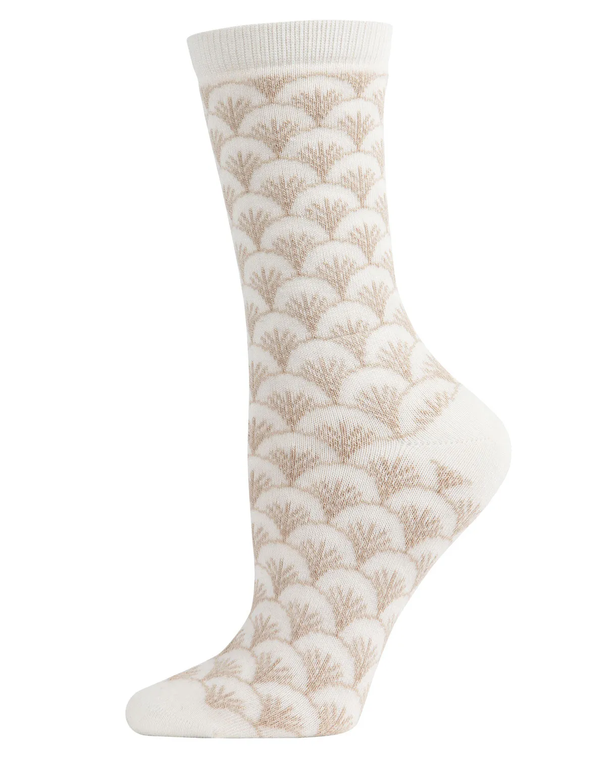 Women's Fretwork Geometric Cashmere Blend Crew Socks sold by MeMoi