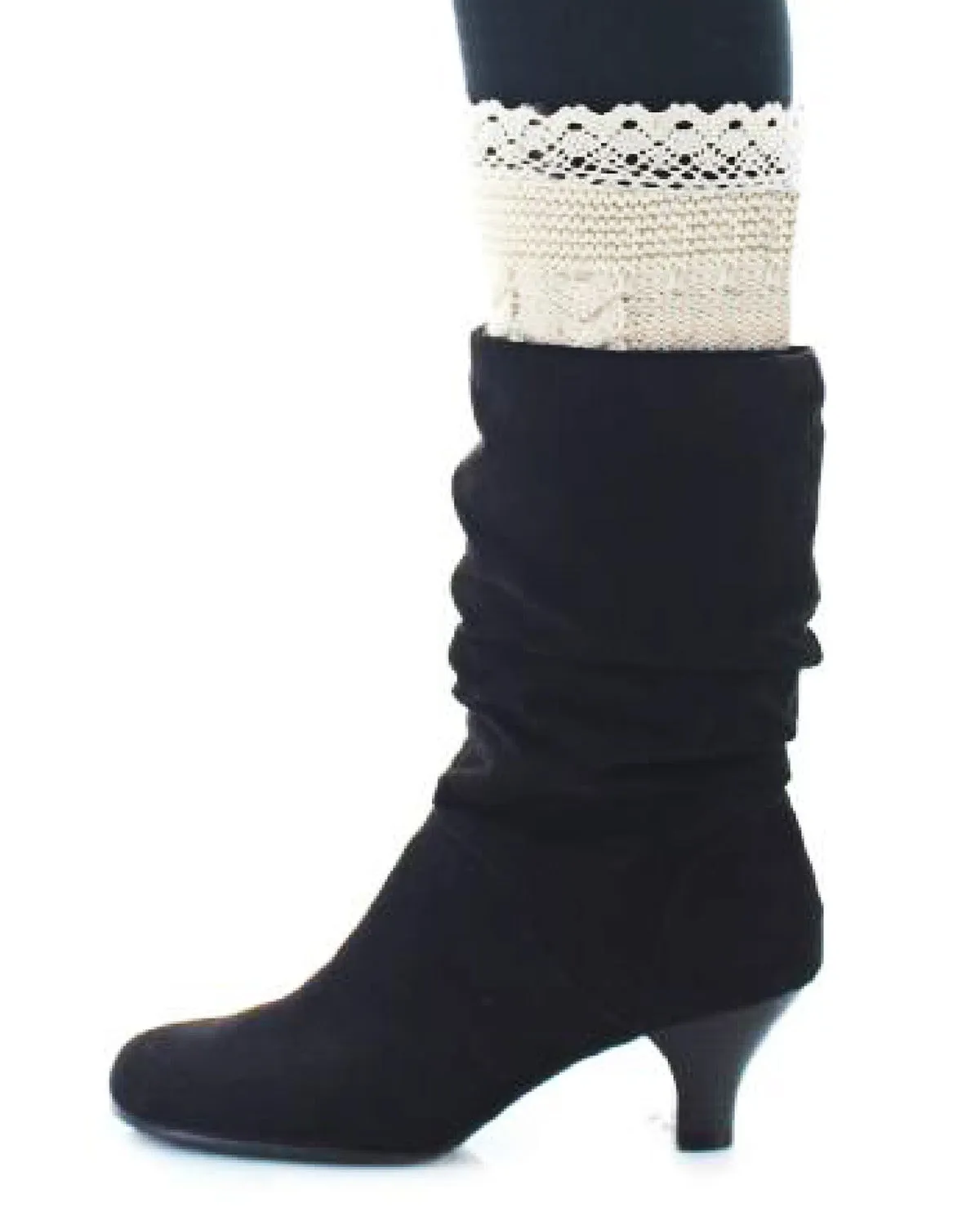 Lattice Lace and Crochet Boot Topper sold by MeMoi