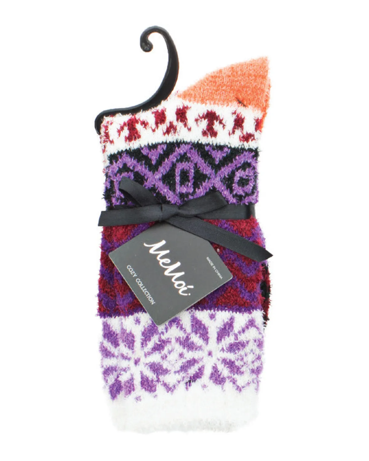Snow Dazzle Geometric Cozy Crew Sock sold by MeMoi product image thumbnail 4