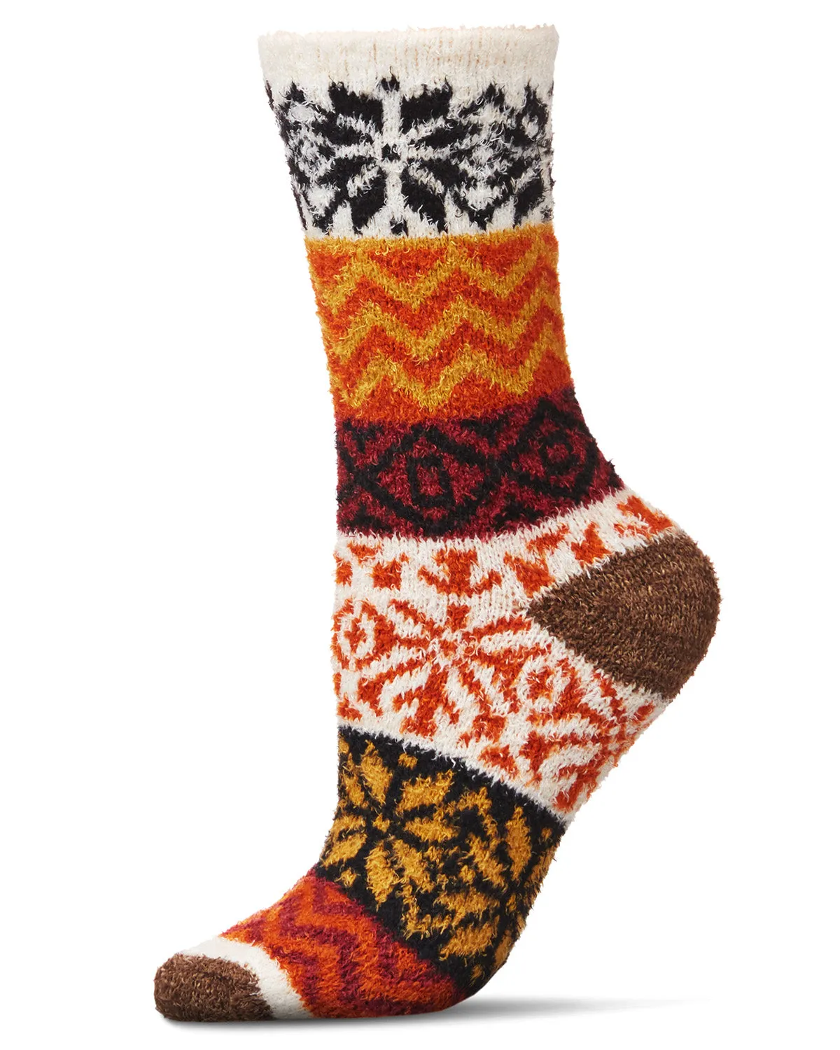 Snow Dazzle Geometric Cozy Crew Sock sold by MeMoi product image thumbnail 2