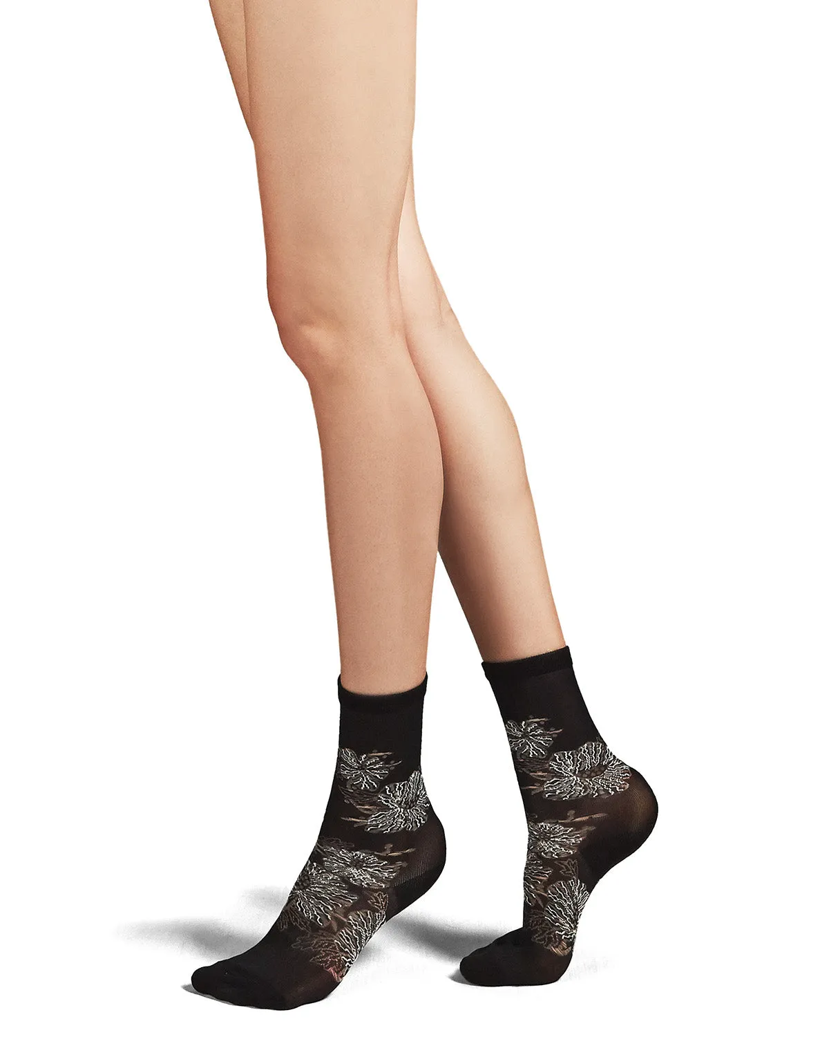 Women's Gala Floral Embroidered Crew Socks sold by MeMoi product image thumbnail 2