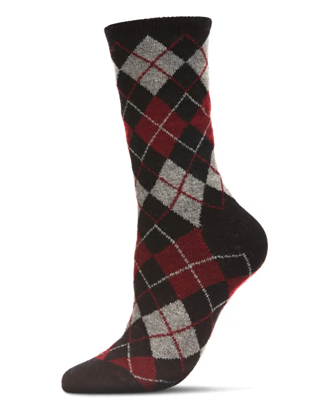 Women's Soft Chevron Trio Cashmere Blend Crew Socks sold by MeMoi