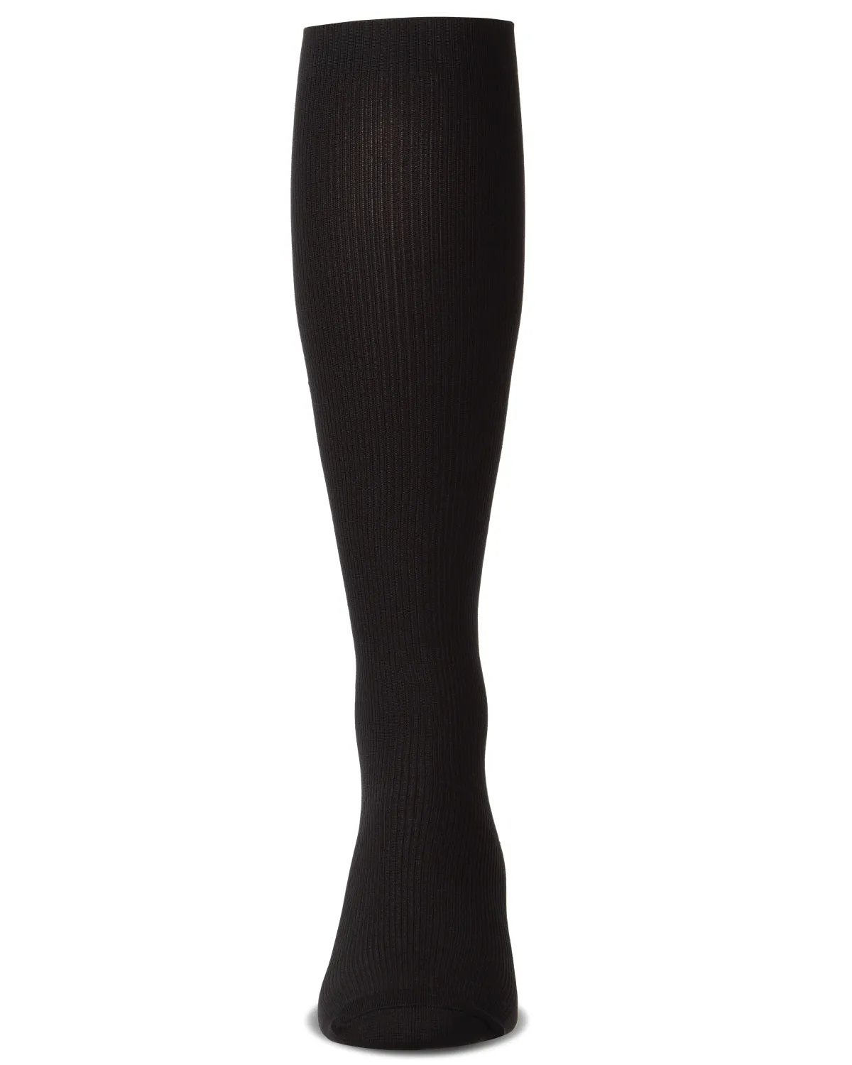 Men's Ribbed Over-the-Calf Nylon-Blend Solid-Color Dress Sock sold by MeMoi product image thumbnail 3
