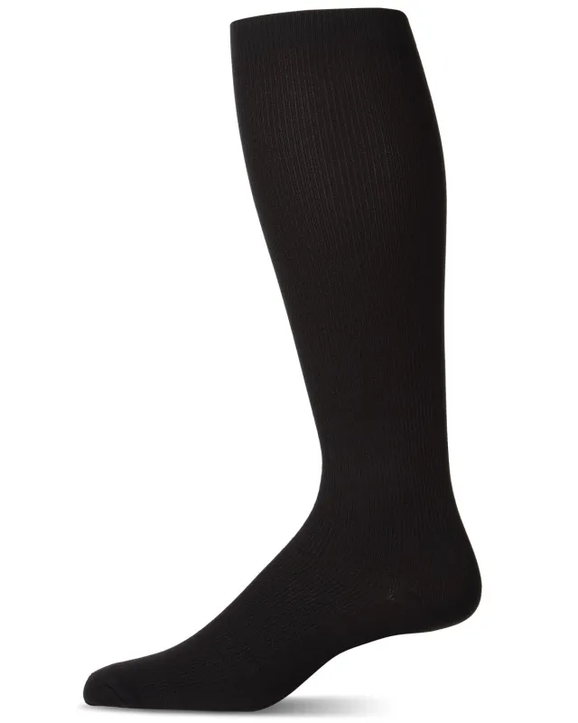 Men's Ribbed Over-the-Calf Nylon-Blend Solid-Color Dress Sock sold by MeMoi