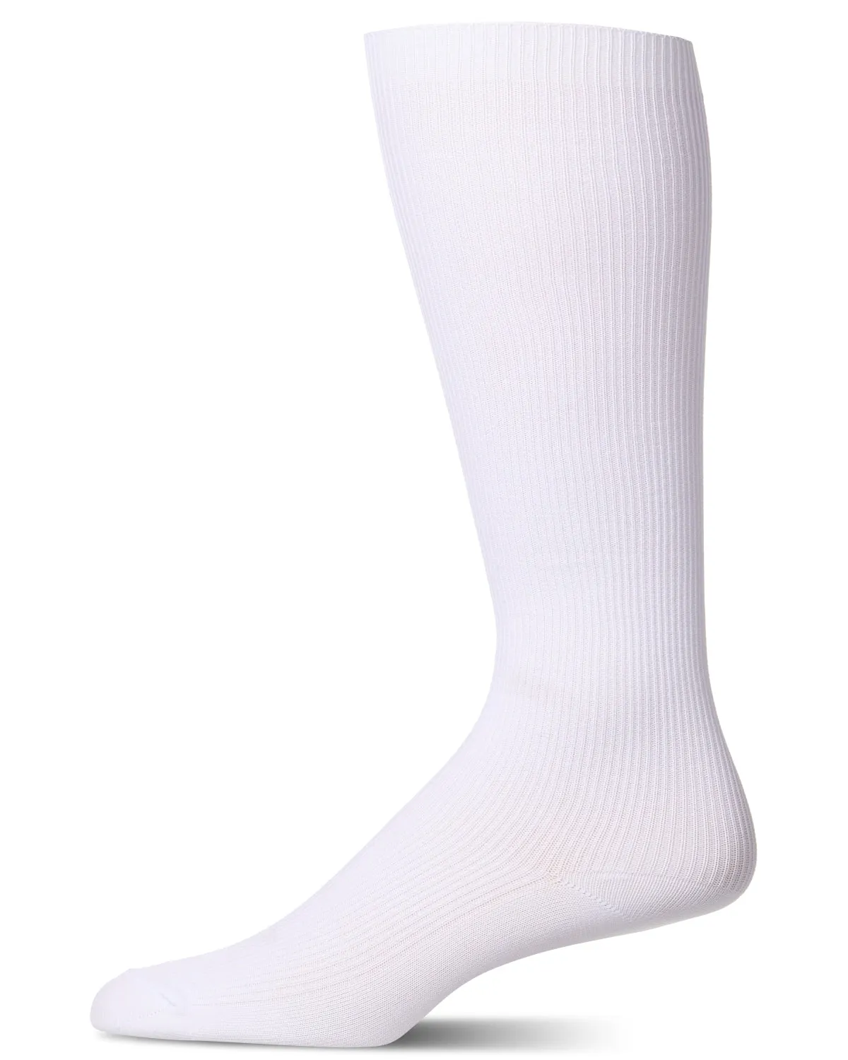 Men's Ribbed Over-the-Calf Nylon-Blend Solid-Color Dress Sock sold by MeMoi product image thumbnail 2