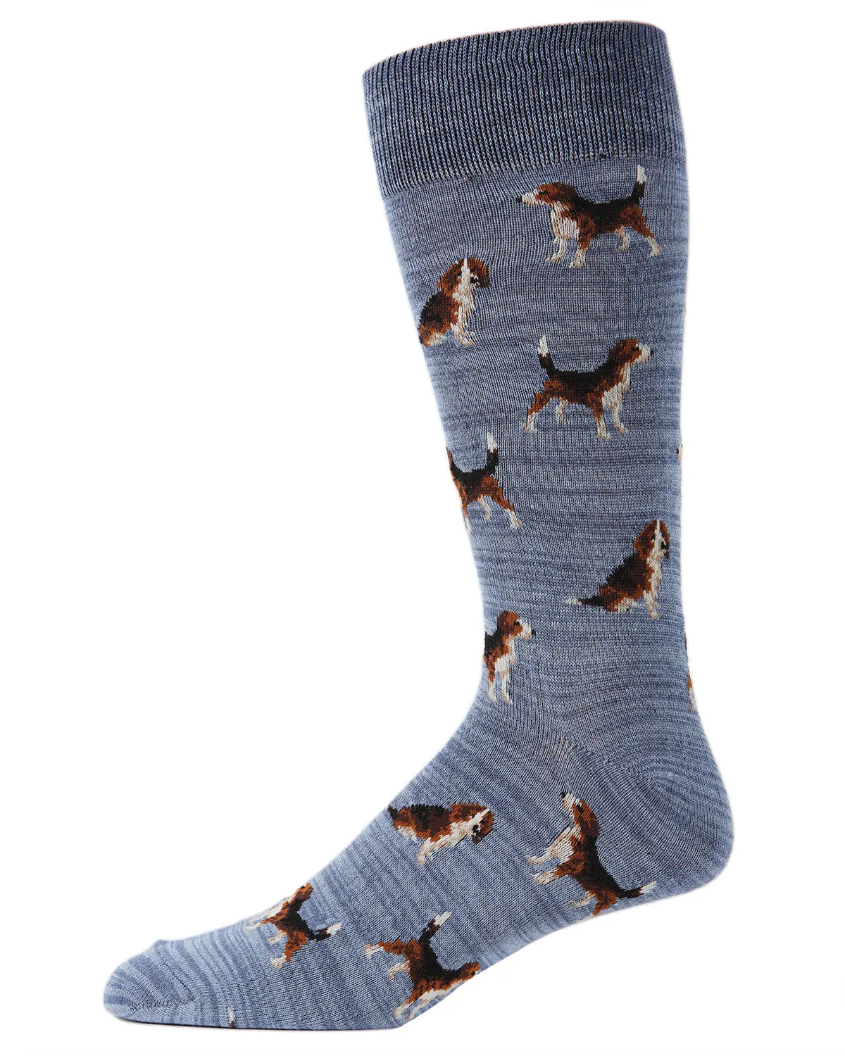 Men's 2 Pair Pack Beagle Dog Bamboo Blend Crew Socks sold by MeMoi product image thumbnail 3