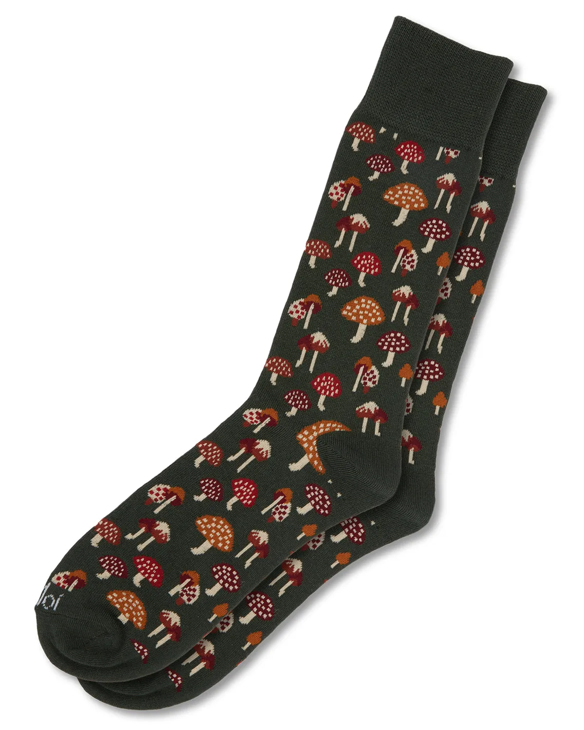 Men's Mushroom Fields Bamboo Blend Novelty Crew Sock sold by MeMoi product image thumbnail 3