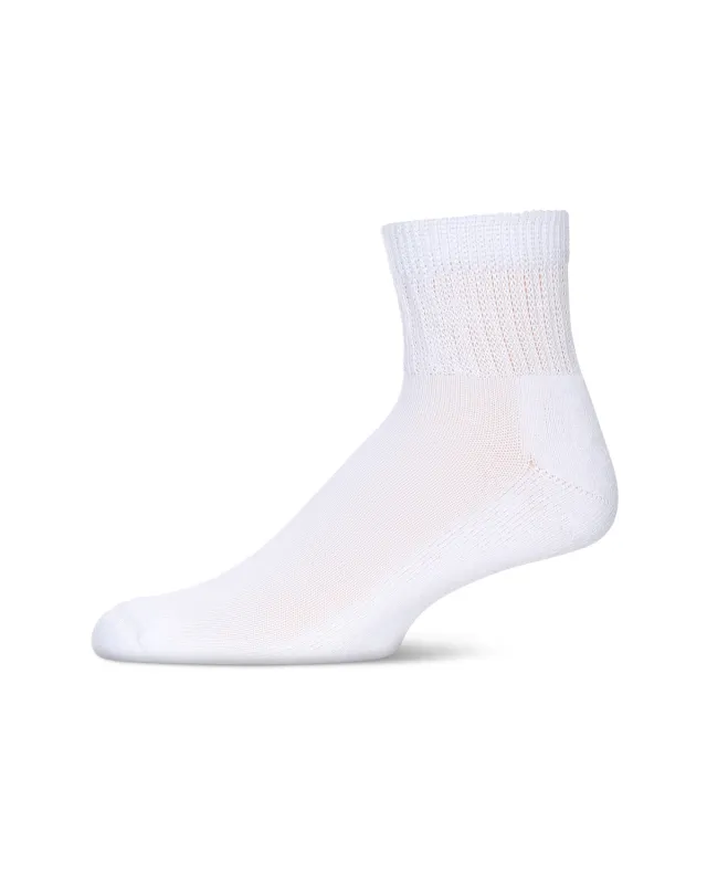 Diabetic Well-Fit White Quarter Socks sold by MeMoi