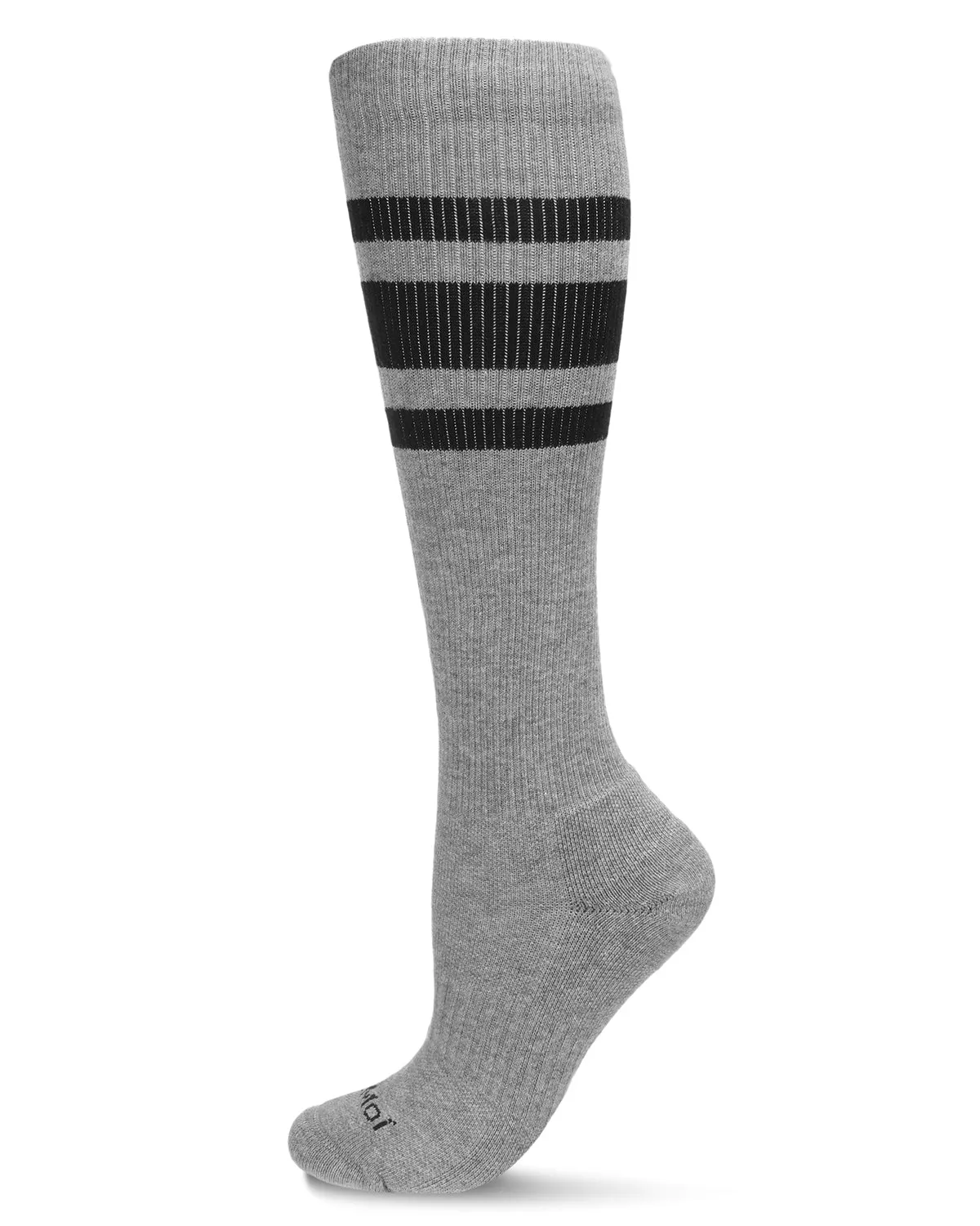 Unisex Striped Athletic Cushion Sole Knee High Cotton Blend 15-20mmHg Graduated Compression Socks sold by MeMoi product image thumbnail 3