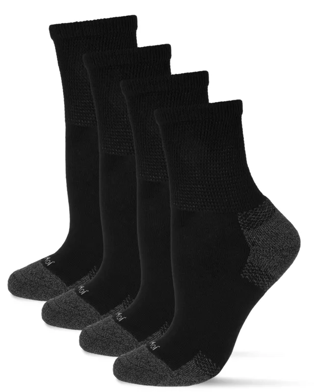 2 Pair Pack Unisex Diabetic Half Cushion Quarter Socks sold by MeMoi