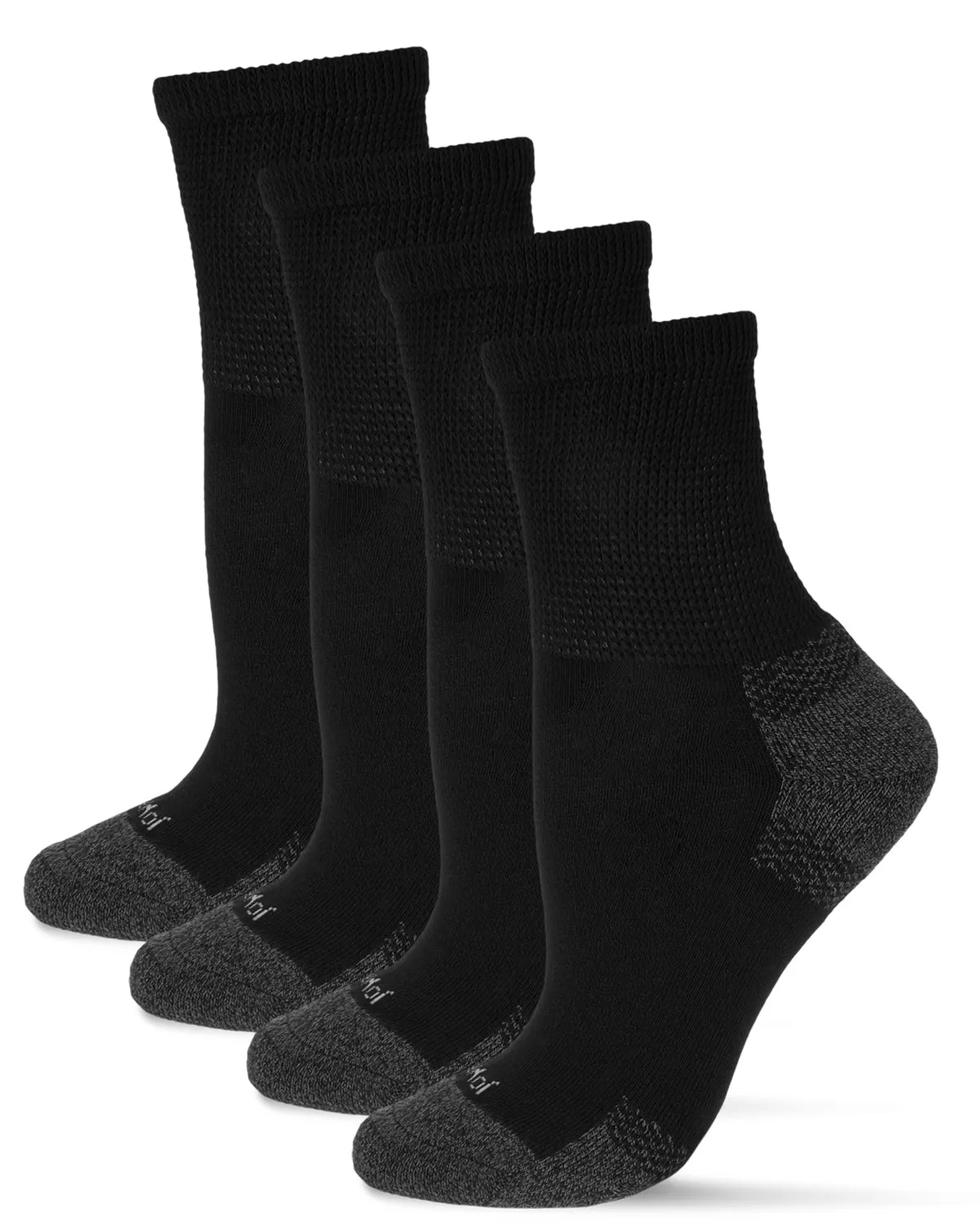 2 Pair Pack Unisex Diabetic Half Cushion Quarter Socks sold by MeMoi