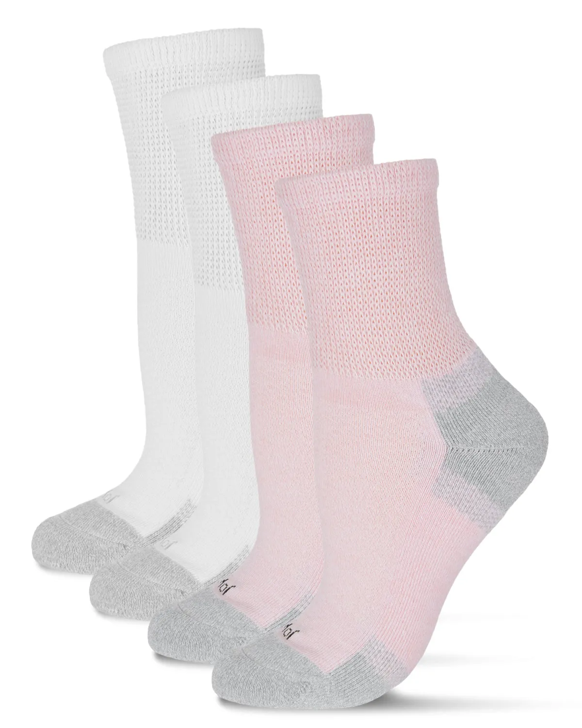 2 Pair Pack Unisex Diabetic Half Cushion Quarter Socks sold by MeMoi product image thumbnail 4
