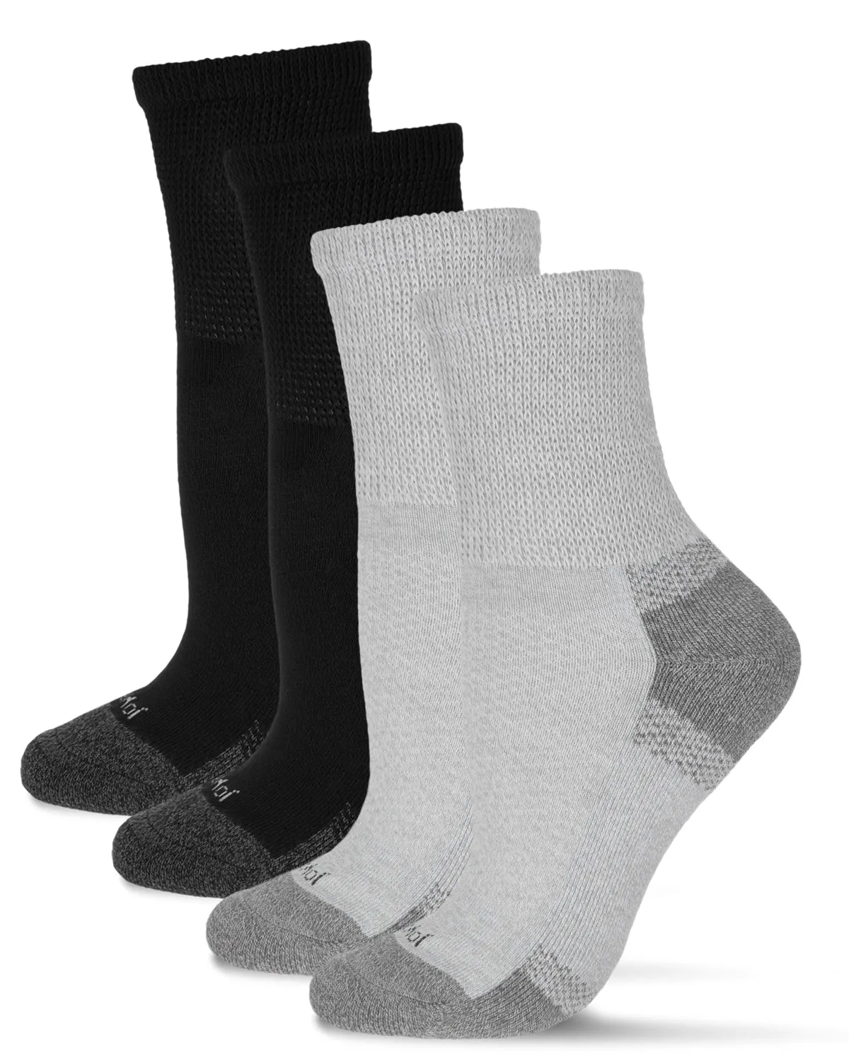 2 Pair Pack Unisex Diabetic Half Cushion Quarter Socks sold by MeMoi product image thumbnail 3