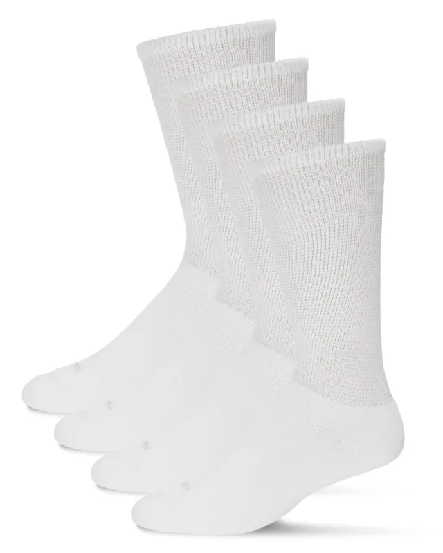 2 Pair Unisex Diabetic Full Cushion Crew Socks sold by MeMoi