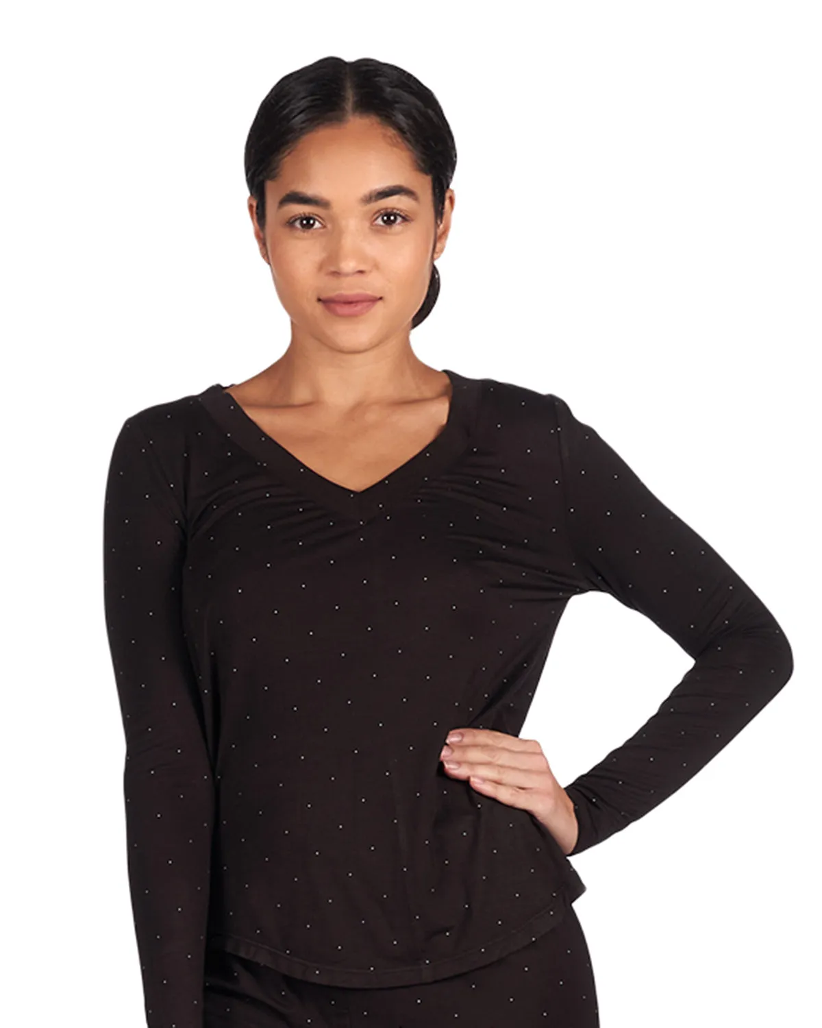 Women's Soft Bamboo Blend Relaxed Long Sleeve Top sold by MeMoi product image thumbnail 3