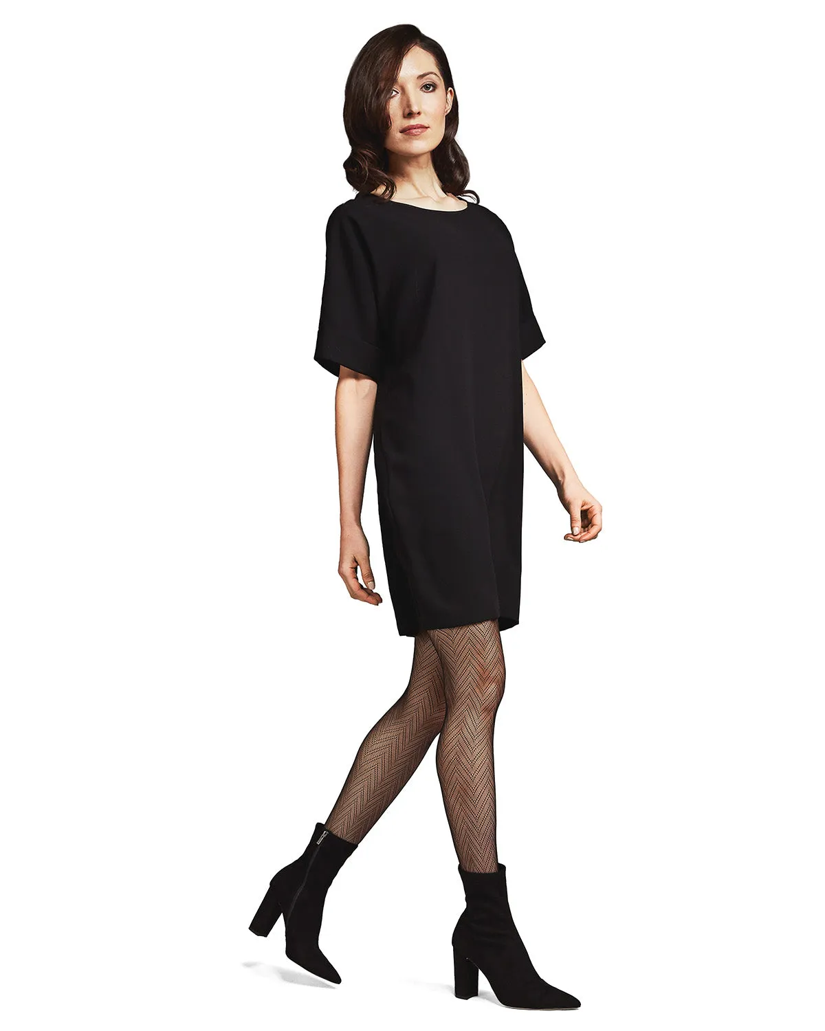 Herringbone Sheer Net Textured Tights sold by MeMoi product image thumbnail 2