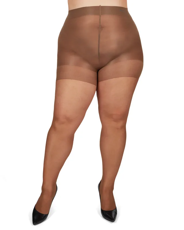 Energizing Plus Size Curvy Control Top Pantyhose sold by MeMoi