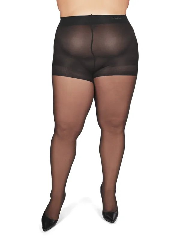 Women's Curvy All Day Sheer Control Top Pantyhose sold by MeMoi