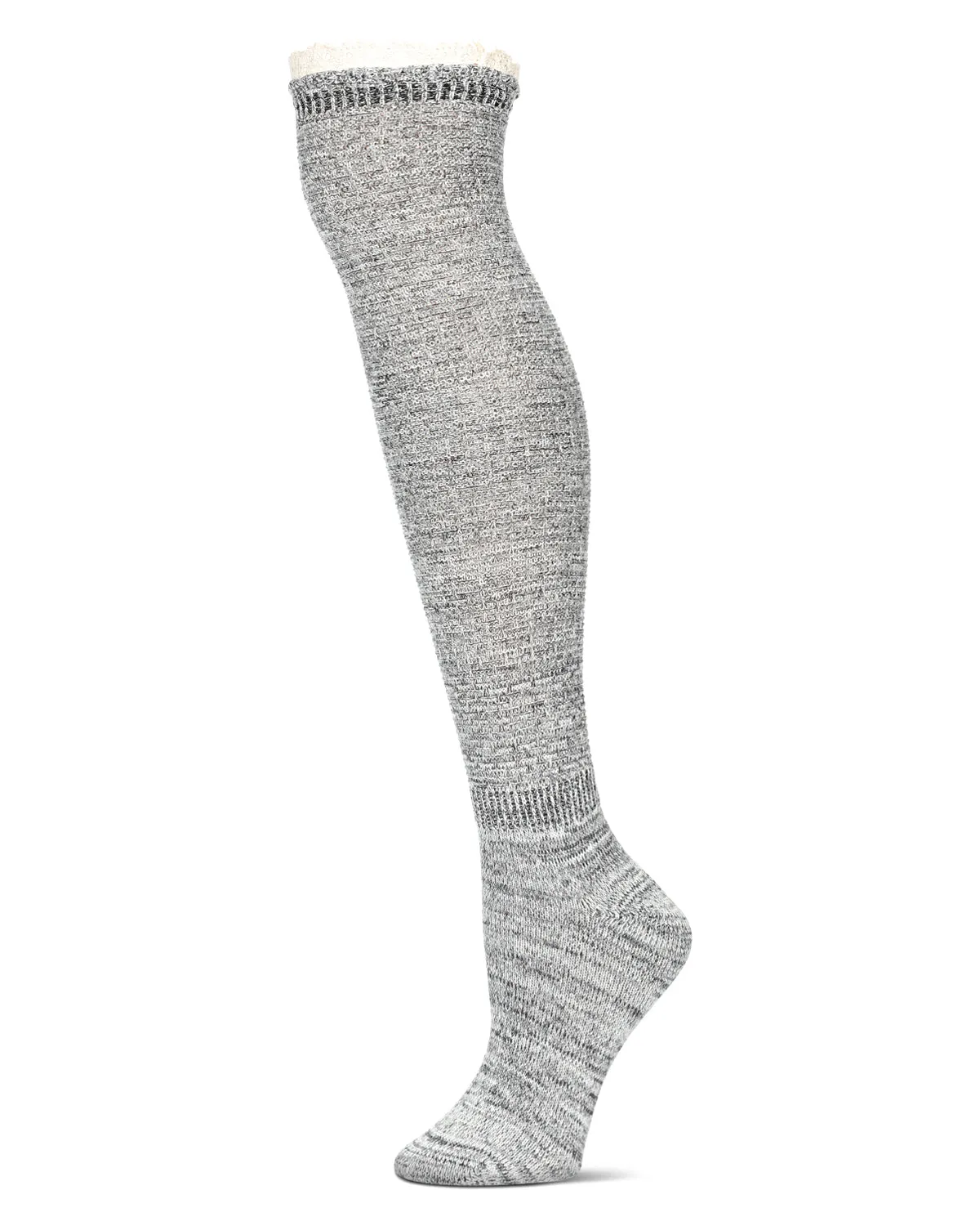 Pop Out Lace Over The Knee Cotton Blend Warm Socks sold by MeMoi