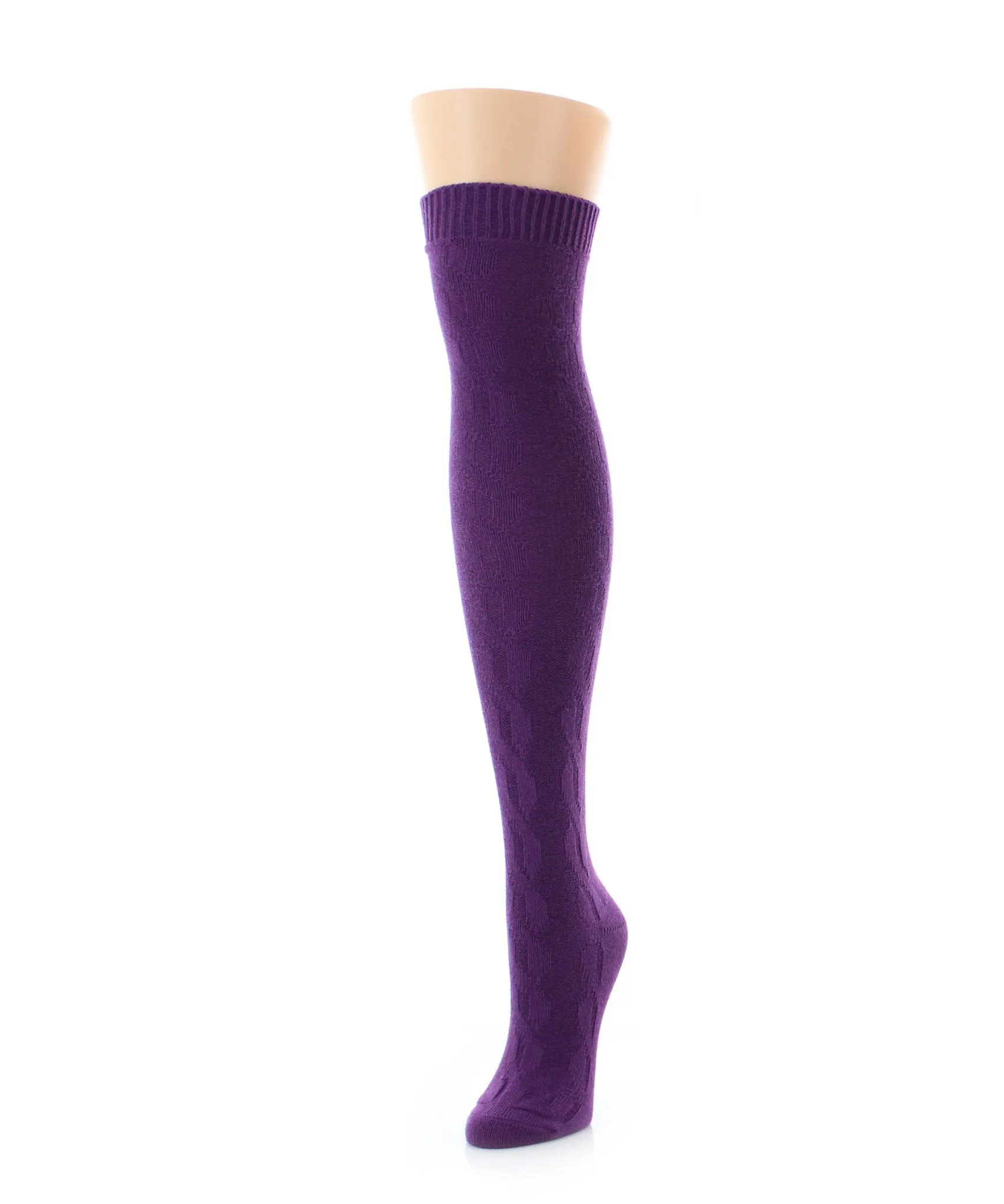 Jumbo Cable Over The Knee Cotton Blend Warm Socks sold by MeMoi