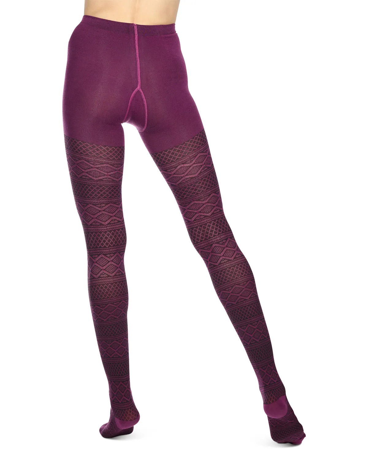 Fair Isle Diamond Sweater Tights sold by MeMoi product image thumbnail 4