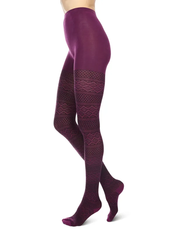 Fair Isle Diamond Sweater Tights sold by MeMoi