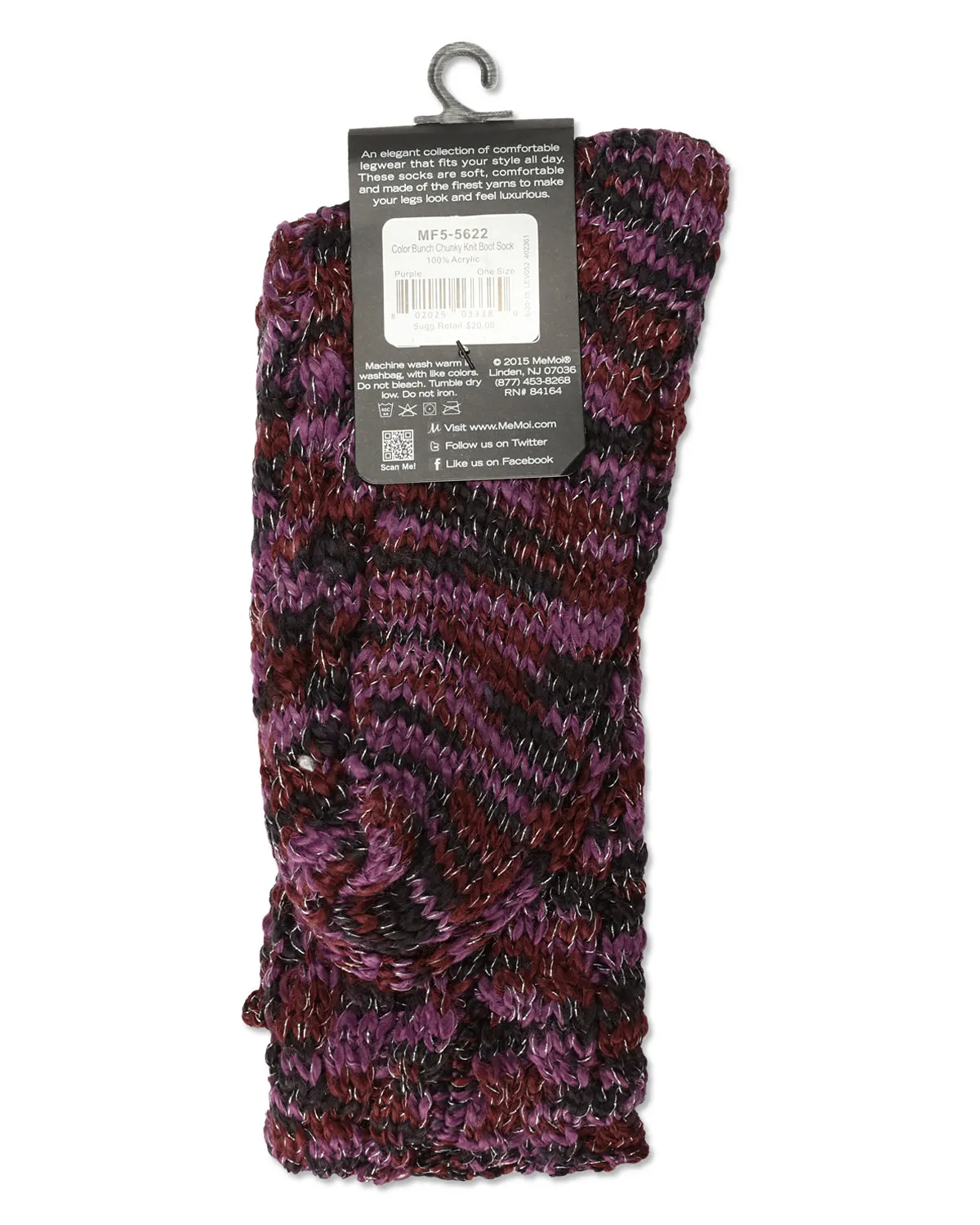 Color Bunch Chunky Knit Boot Socks sold by MeMoi product image thumbnail 4