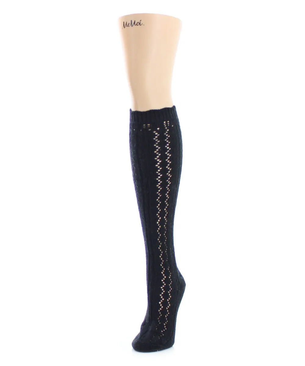 Tri Zag Chunky Knit Knee High Socks sold by MeMoi